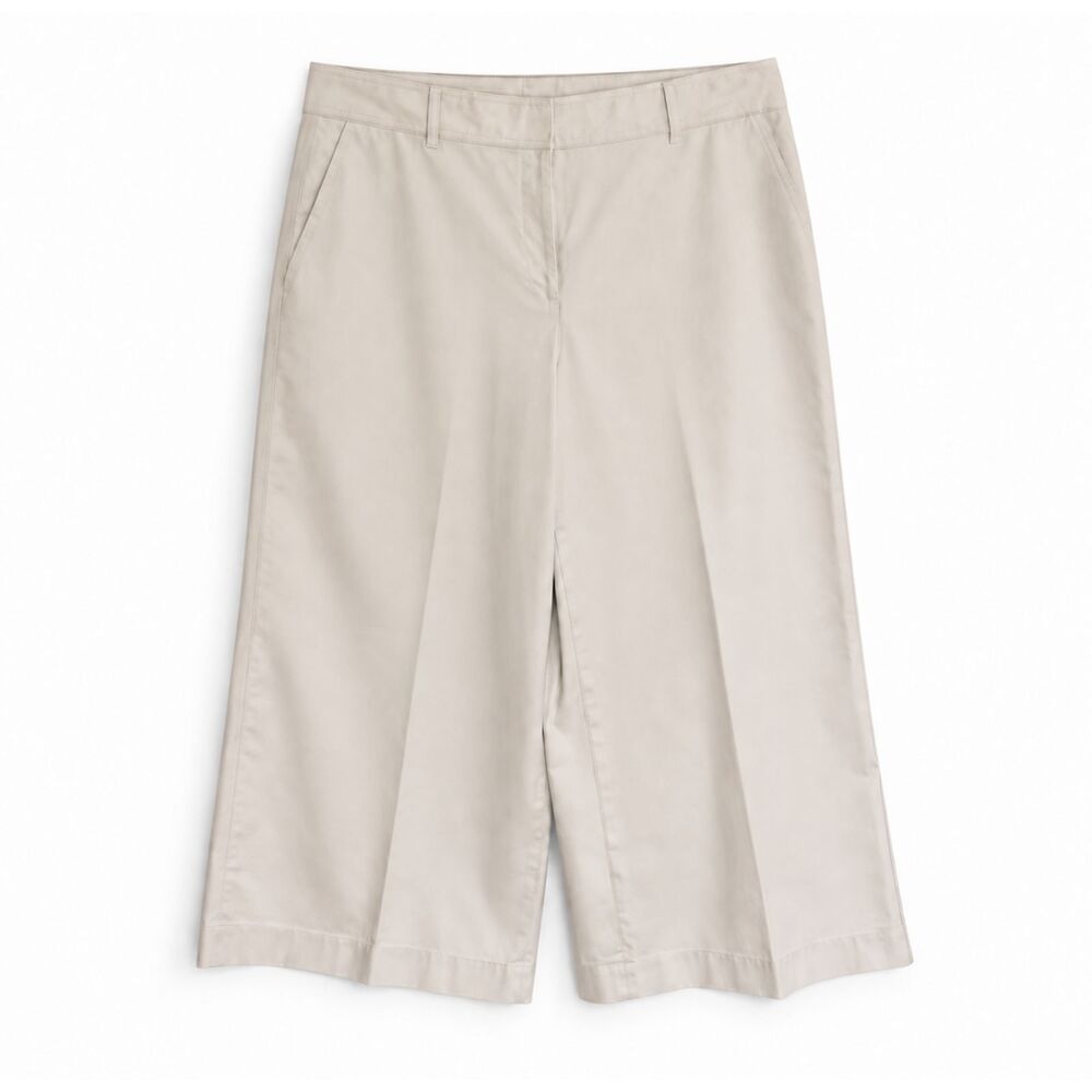 LAFAYETTE 148 New York Cream Wide Leg Crop Pants Size 14